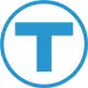 t11 A blue capital letter "T" inside a blue circle on a white background.